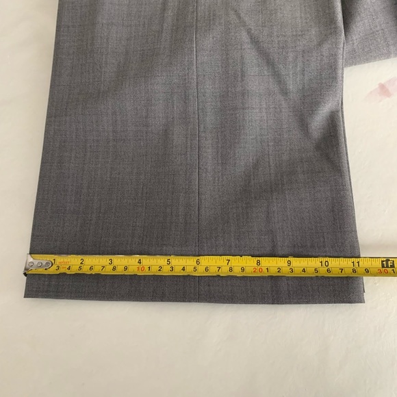 Banana Republic Light gray 70% fine wool blend straight pants lined pocket US 14 - Picture 15 of 16